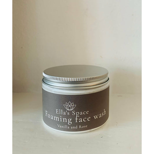 Face Wash- Rose & Vanilla Foaming Cream (5oz)- Everyday mild facewash, anti-aging , all skin types