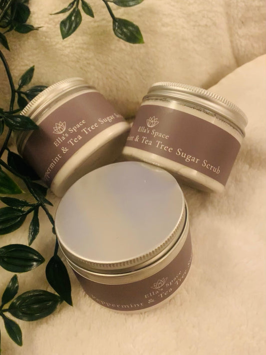 Sugar Scrub- foaming peppermint sugar scrub- for combination and sensitive skin