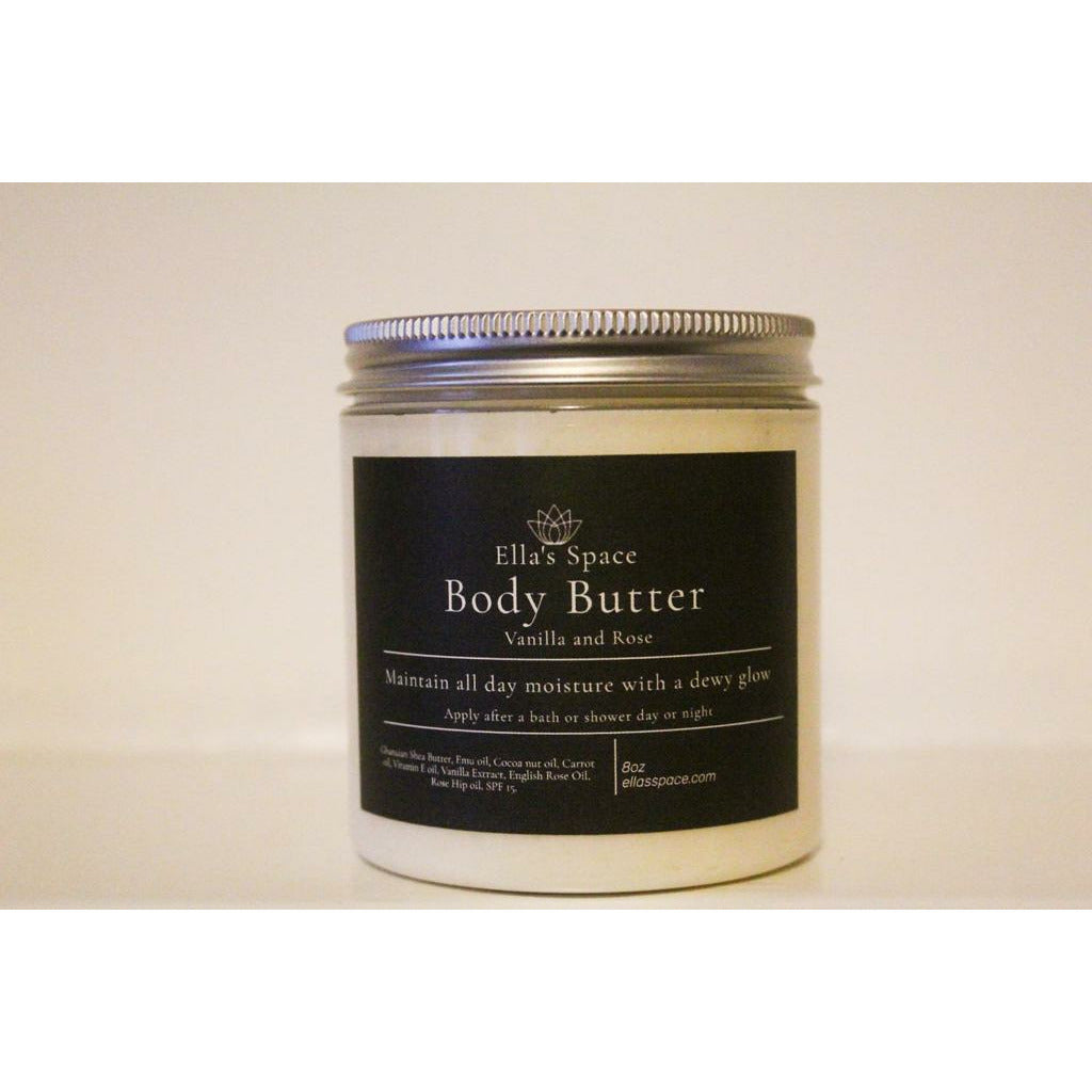 Body Butter, Moisturiser - Vanilla and Rose -Moisturizer, Anti-aging, skin treatment
